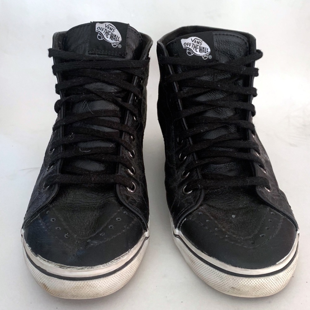 Vans High Tops Shoes Men Size 6.5 Black leather